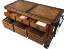 ACME Kaif Kitchen Cart, Distressed Chestnut YF