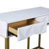 Office Desk / Make Up Vanity Table;  39.4'' White Vanity Desk with Drawers;  Bathroom Vanity Organizer;  Desk for Bedroom;  Living Room