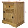 Bedside Cabinet Mexican Pine Corona Range 20.9"x15.4"x26.4"