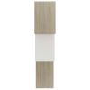 Cube Wall Shelves White and Sonoma Oak 33.3"x5.9"x10.6" Chipboard