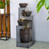 Indoor Outdoor Garden Backyard Pool Modern Water Fountain 40.1inches