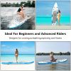 10 Feet Paddle Board Inflatable Surfboard Blue and White