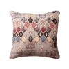 18 x 18 Square Cotton Accent Throw Pillow; Eastern Quatrefoil Print; Multicolor; DunaWest