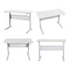 Free shipping Office desk/Adjustable Height Standing Desk with Crank Handle(White)