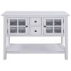 45'' Modern Console Table Sofa Table for Living Room with 2 Drawers; 2 Cabinets and 1 Shelf