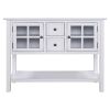 45'' Modern Console Table Sofa Table for Living Room with 2 Drawers; 2 Cabinets and 1 Shelf