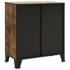 Storage Cabinet Rustic Brown 28.3"x14.2"x32.3" Metal and MDF