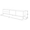 Carl 67 Inch Wood and Metal TV Console Entertainment Media Center with Cabinet Doors; Natural; DunaWest