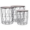 Coffee Table 3 pcs Black