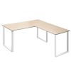 L Shaped Home Office Computer Desk with Modern Style and MDF Board, Easy to Assemble