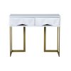 Office Desk / Make Up Vanity Table;  39.4'' White Vanity Desk with Drawers;  Bathroom Vanity Organizer;  Desk for Bedroom;  Living Room