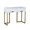 Office Desk / Make Up Vanity Table;  39.4'' White Vanity Desk with Drawers;  Bathroom Vanity Organizer;  Desk for Bedroom;  Living Room