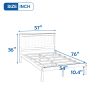 Platform Bed Frame with Headboard ; Wood Slat Support ; No Box Spring Needed ; Full; Espresso