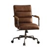 Harith Office Chair in Retro Brown Top Grain Leather YJ