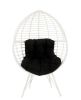 Galzed Patio Lounge Chair, Black Fabric & White Wicker