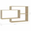 Wall Shelves Sonoma Oak 40.9"x7.9"x23.6" Chipboard