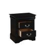 Louis Philippe III Nightstand in Black