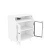 Nightstand with Storage Shelves and Cabinets for Living Room/Bedroom,Glass Door