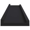 Picture Frame Ledge Shelves 2 pcs Black 23.6"x3.5"x1.2" MDF