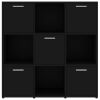 Book Cabinet Black 35.4"x11.8"x35.4" Chipboard