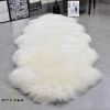 Natural white Real large double pelt New zealand Sheepskin area rug Runner 2x6 feet