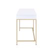 Ottey Desk in White High Gloss & Gold YJ