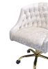 Levian Office Chair in Vintage Cream Velvet & Gold YJ