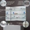 Wall Mounted Frameless Medicine Cabinet with LED Lighting