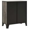 Storage Cabinet Gray 28.3"x14.2"x32.3" Metal and MDF