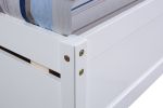 Twin Bed with 2 Storage drawers; White