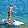 10 Feet Paddle Board Inflatable Surfboard Blue and White