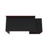 Wooden Rectangular Home Office Computer Gaming Desk; Black and Red; DunaWest