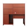 Home Office Computer Desk with Hutch,Teak