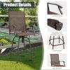 2 Pieces Patio 360 Rotation Swivel Bar Stool Set