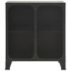 Storage Cabinet Gray 28.3"x14.2"x32.3" Metal and MDF