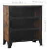 Storage Cabinet Rustic Brown 28.3"x14.2"x32.3" Metal and MDF