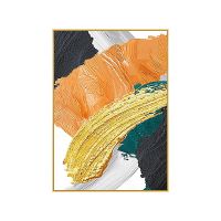 Abstract 3D Gold Thick Art Handmade Oil Painting Canvas Gold Paintings Wall Pictures Art Wall Artwork For Dining Room Decoration (size: 90x120cm)