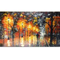 100% Hand Painted Abstract Oil Paintings On Canvas Modern Wedding Decor Wall Landscape Pictures Home Decoration No Framed (size: 50x70cm)