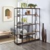 [VIDEO] Bookcase and Bookshelf, Home Office 5 Tier Bookshelf, Open Freestanding Storage Shelf with Metal Frame, Black