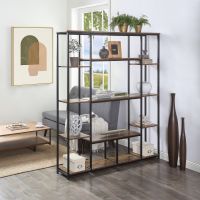 [VIDEO] Bookcase and Bookshelf, Home Office 5 Tier Bookshelf, Open Freestanding Storage Shelf with Metal Frame, Black (Color: Tiger)