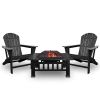 HDPE Adirondack Set with Fire Pit