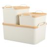 5-Pack Lided Plastic Storage Bins Basket Box Drawer Organizer Kitchen Container