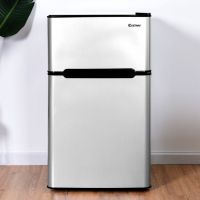 3.2 cu ft. Compact Stainless Steel Refrigerator (Color: Grey)