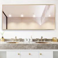 Chic Oversize Bathroom/Vanity Mirror (Color: Gold)