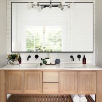 Modern Bathroom / Vanity Mirror (Color: Black)