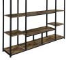 Bookcase and Bookshelf, Home Office 5 Tier Bookshelf, Open Freestanding Storage Shelf with Metal Frame