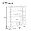 Bookcase and Bookshelf, Home Office 5 Tier Bookshelf, Open Freestanding Storage Shelf with Metal Frame