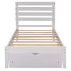 Twin Size Platform Bed with Drawer