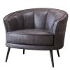 Modern Velvet Accent Barrel Chair Leisure Accent Chair Living Room Upholstered Armchair Vanity Chair for Bedroom Meeting Room, Blue