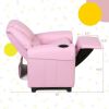 Children PU Leather Recliner Chair with Front Footrest